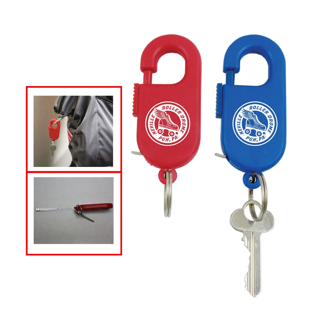 3' Spring Clip Tape Measure W/Key Ring (Close Out) 1