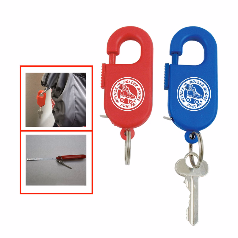 3' Spring Clip Tape Measure W/Key Ring (Close Out)
