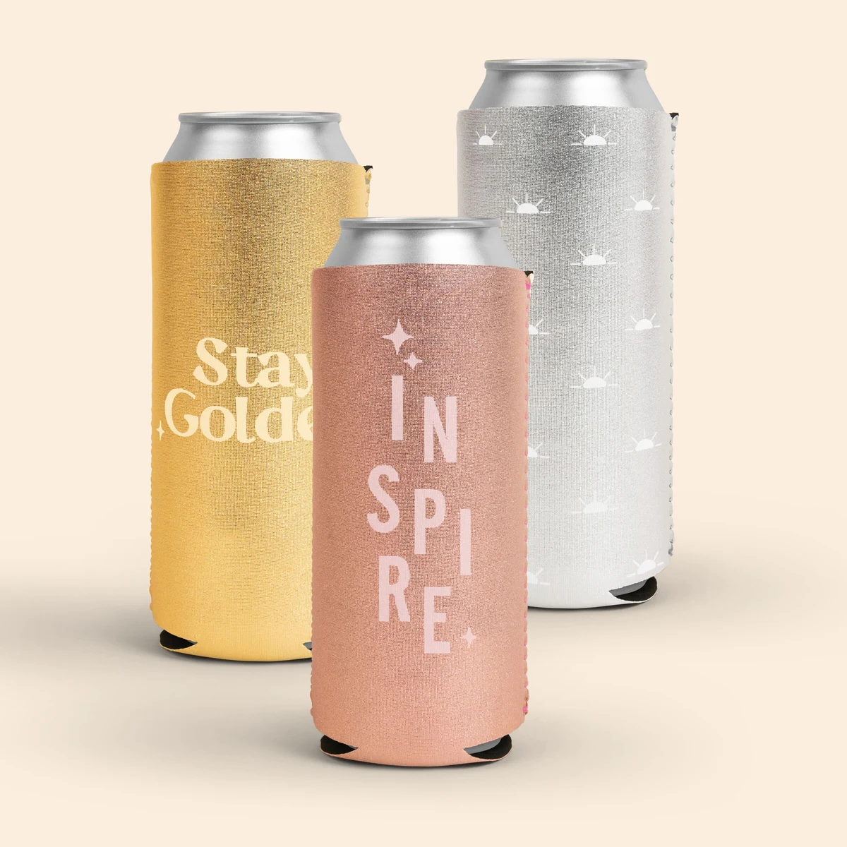 24 Oz. Kolder Kaddy - Metallic Neoprene, custom koozie with logo imprint 1