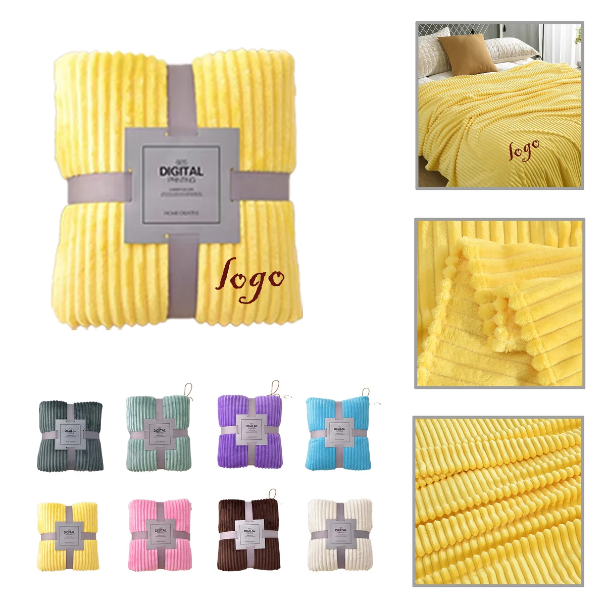 MOQ30 Cozy Coral Fleece Throw Blanket Perfect for Gifts 1