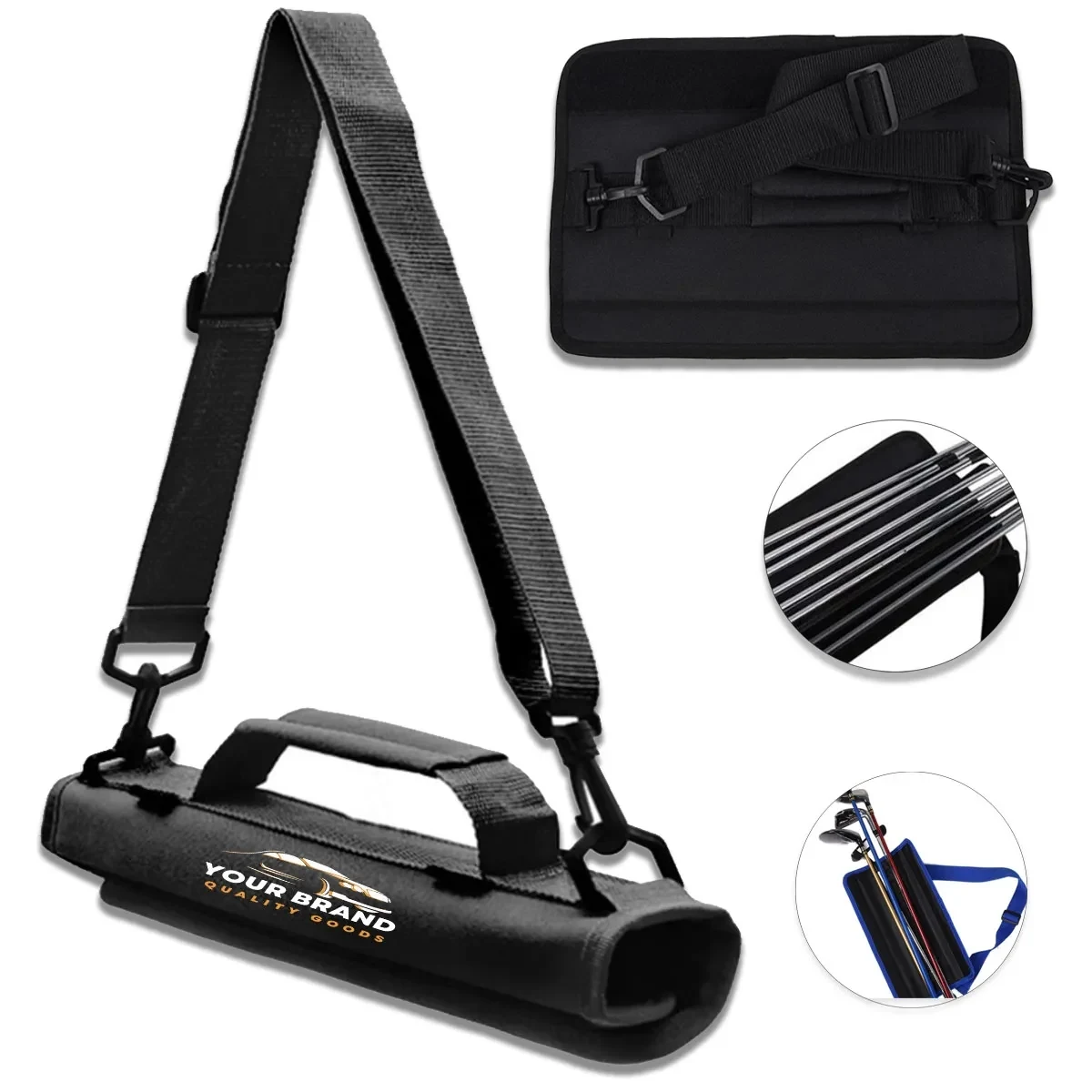 Outdoor Portable Nylon Foldable Golf Club Travel Carry Bag 1