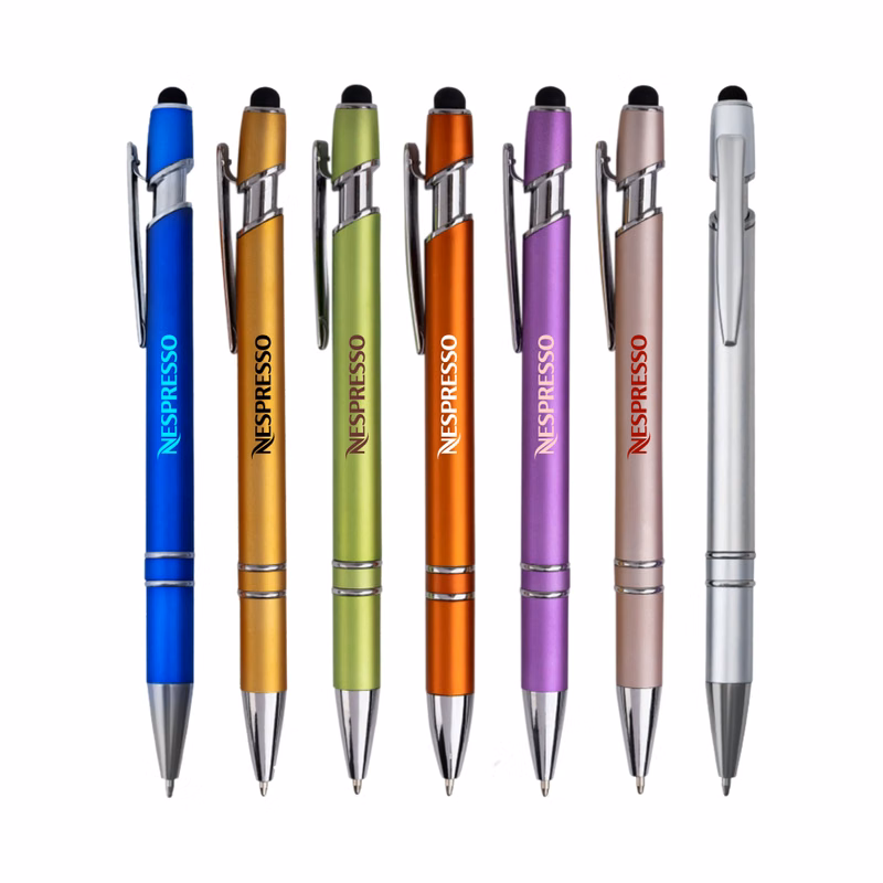 Union Printed - Chrome Colors Stylus Click Pen