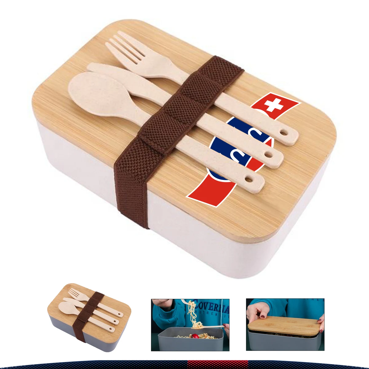 Bamboo Lid Lunch Box 1