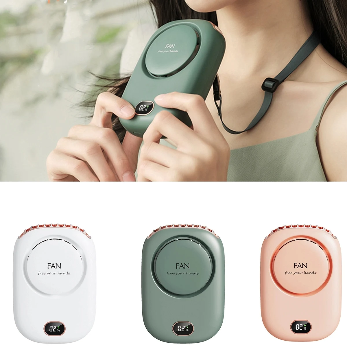 Usb Charging Mini Desktop Small Fan Neck 1