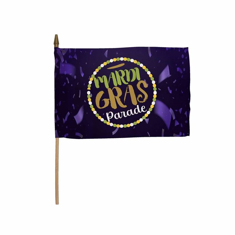 8" x 12" Stick Flag Kit with Spear Tip (Set of 6)