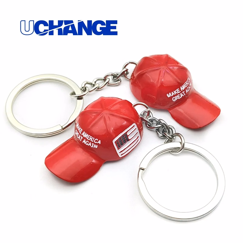 Mini Baseball Cap Keychain Plastic Hat Charm
