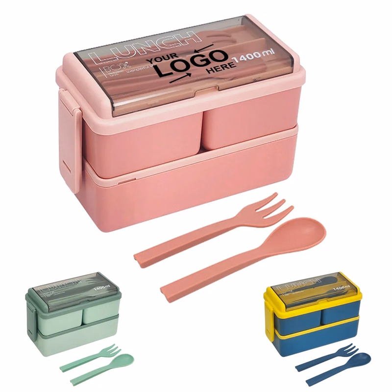 Double Layer Lunch Box with Utensils