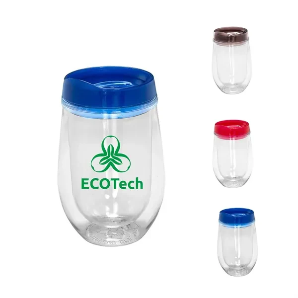 10 Oz. Double Wall Plastic Insulated Wine Tumbler 1