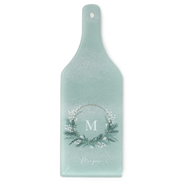 Holiday Monogram Paddle Cutting Board 1