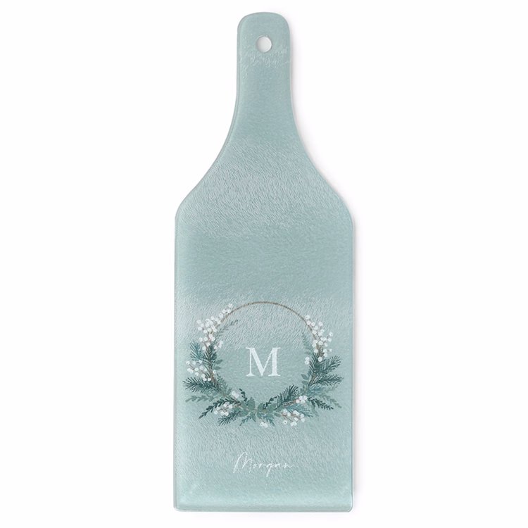 Holiday Monogram Paddle Cutting Board