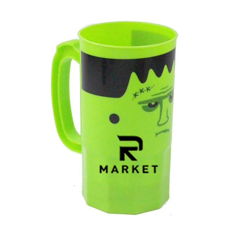 Cartoon Plastic Beer Mugs with Handle 1