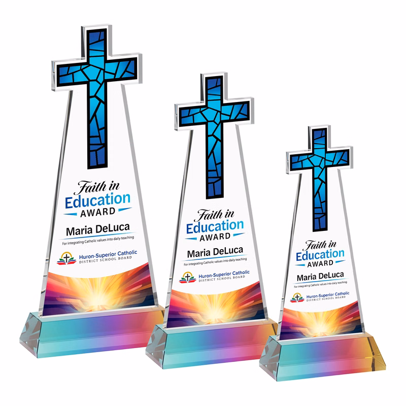 Cross VividPrint™ Award on Hartford Base - Prismatic