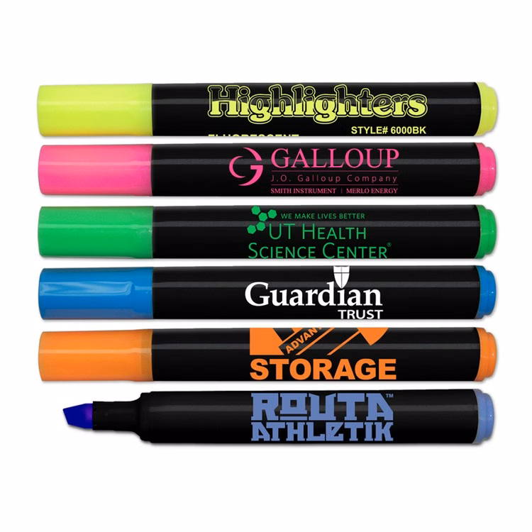 Brite Spots Black Barrel Jumbo Highlighter - USA Union Made