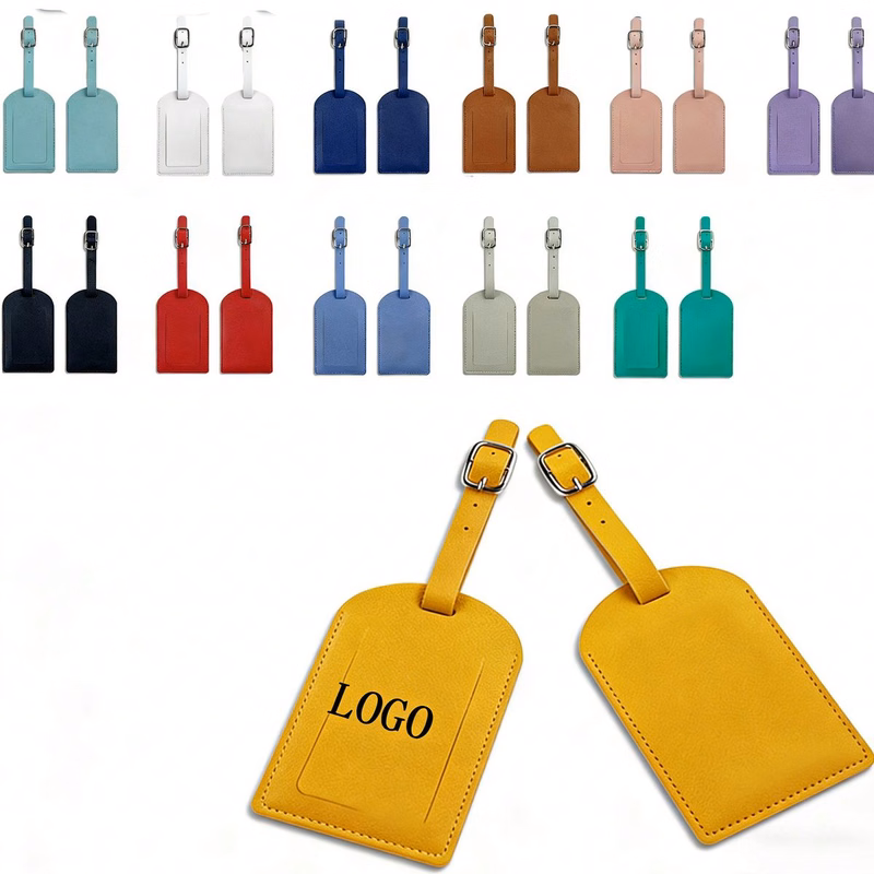 Premium PU Leather Stitched Boarding Pass Luggage Tag