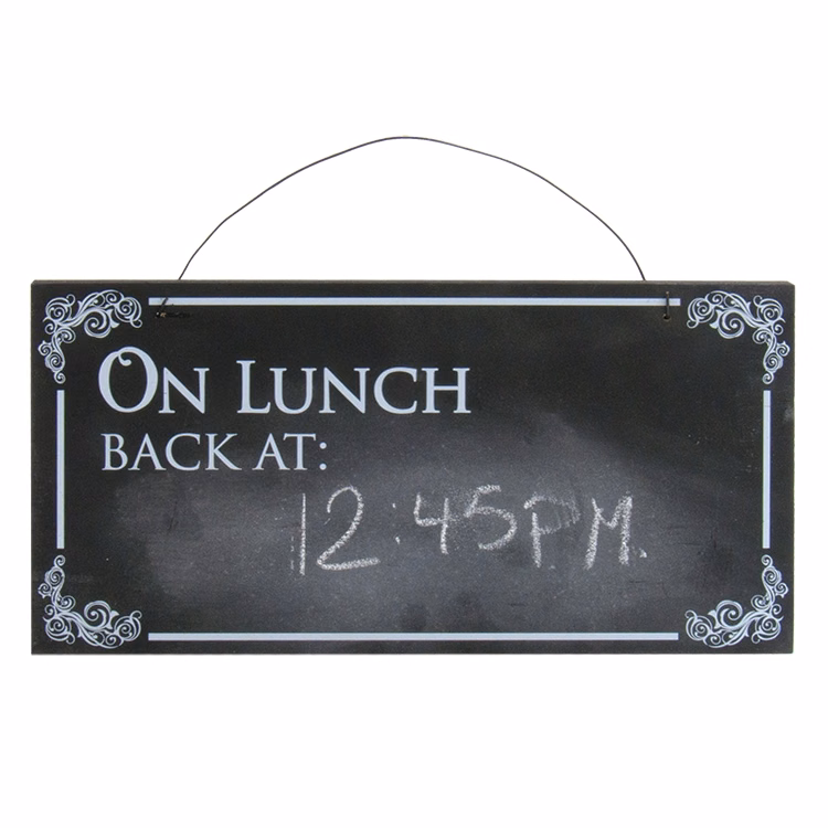 1/2" Frameless Chalkboard with Wire - 12"w x 6"h