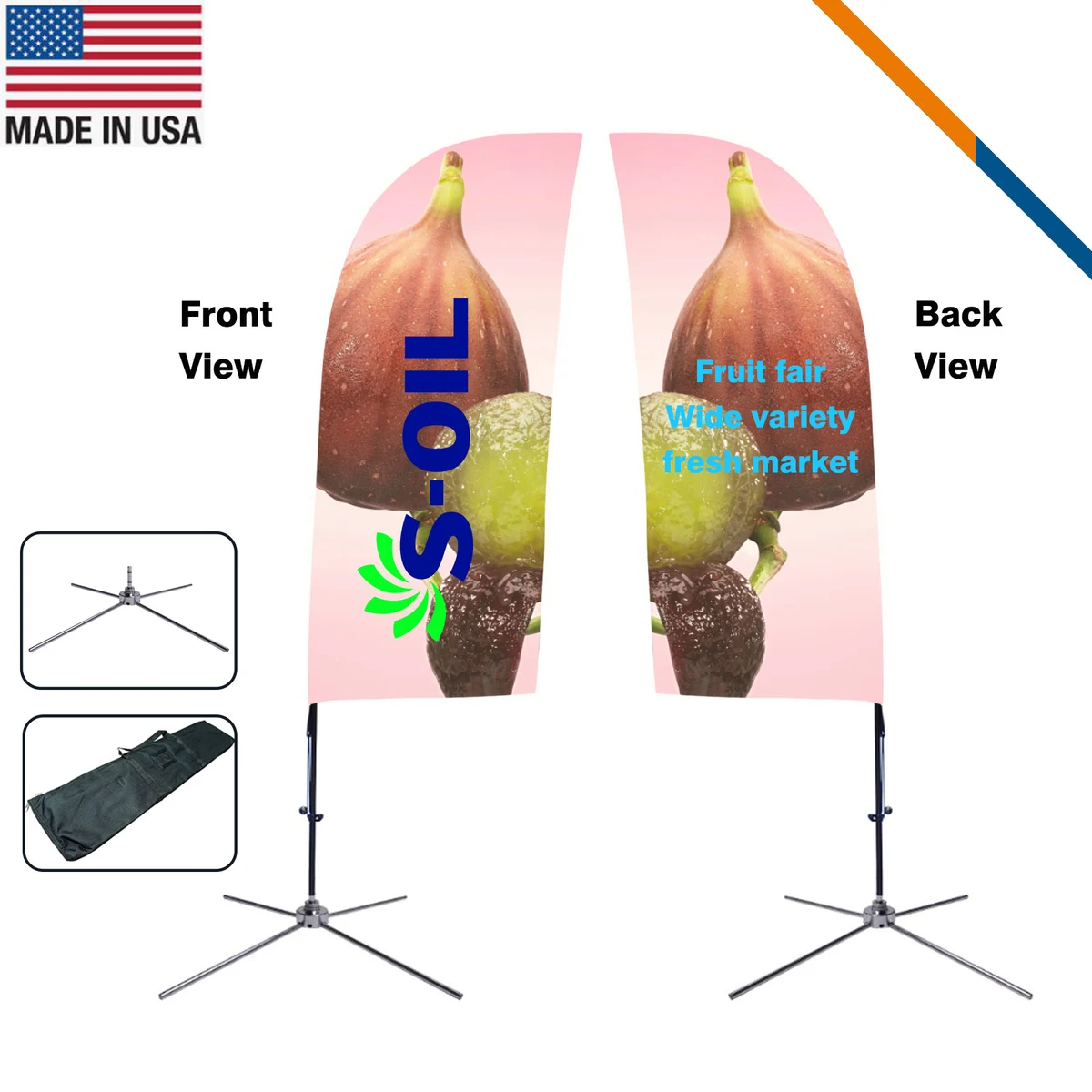 7' Vobet Double-Sided Straight Flag 1
