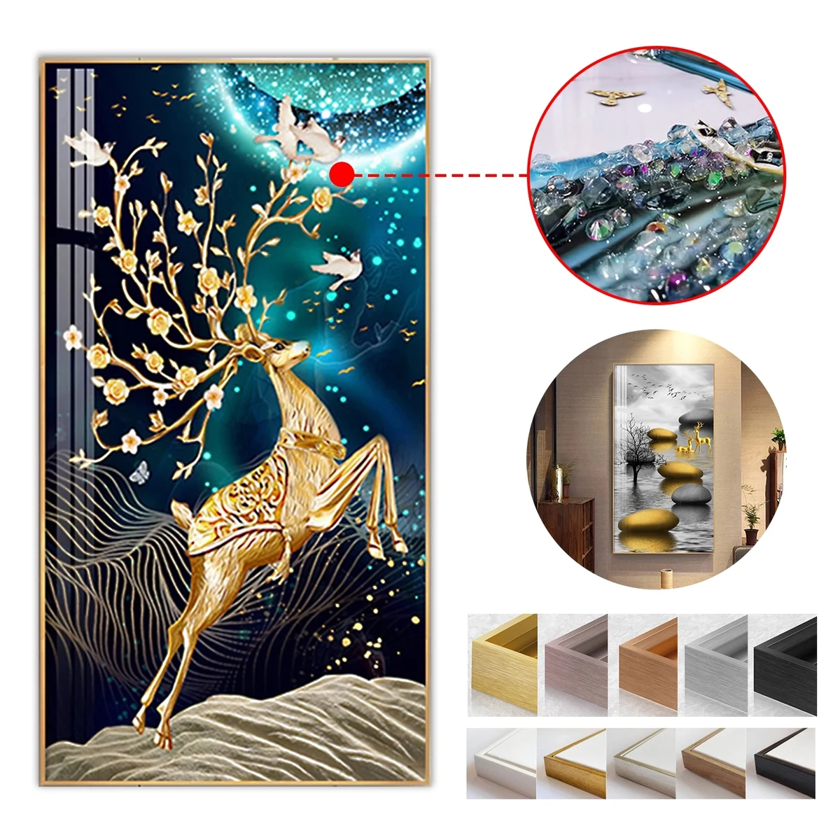 Diamonds Display Pitures W/ Aluminum Alloy Frame 1