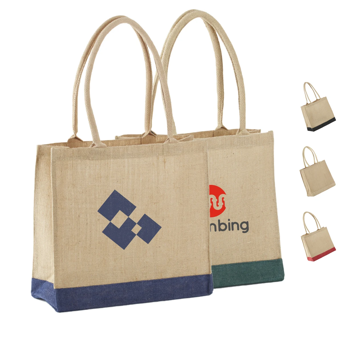 All Natural Jute Tote Bag with Rope Handles 1