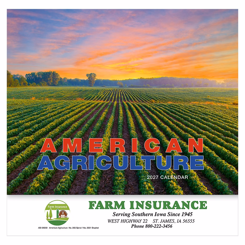 American Agriculture Wall Calendar: 2027 Stapled