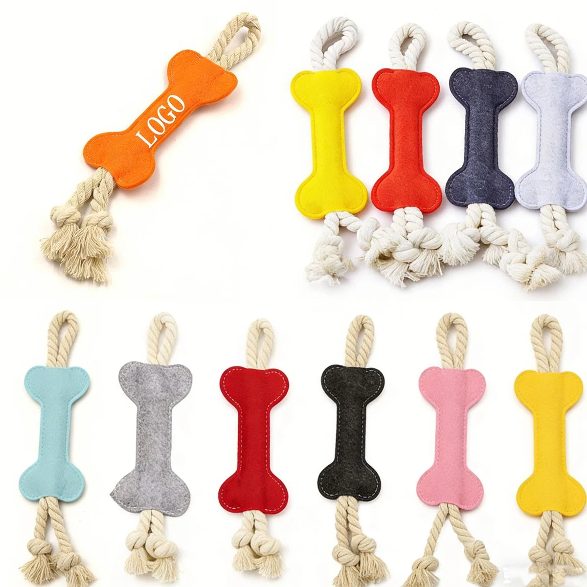 Dog Rope Bone Teether Chew Toy 1