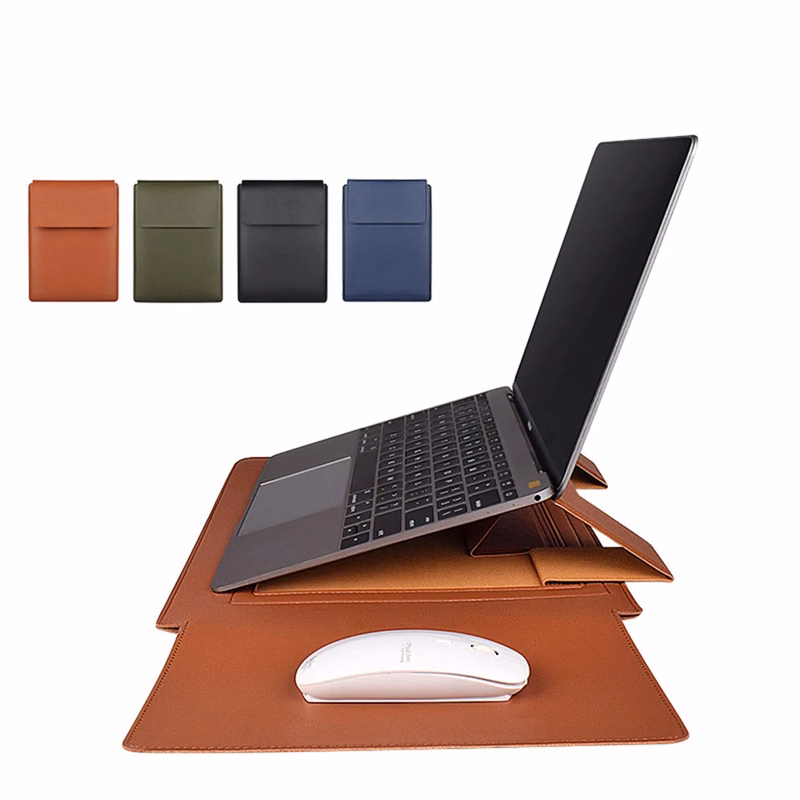 15" Multifunctional Laptop Sleeve Stand with Pouch Set
