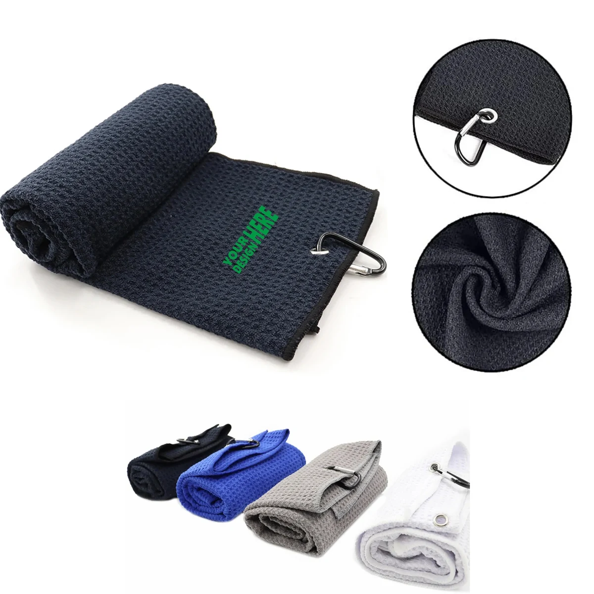 Microfiber Cloth Golf Towel MOQ 20pcs 1