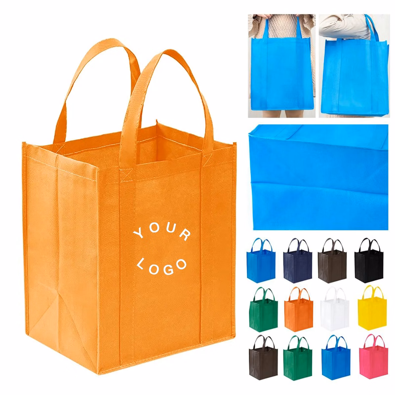 Large Non Woven Grocery Tote With Foldable Design