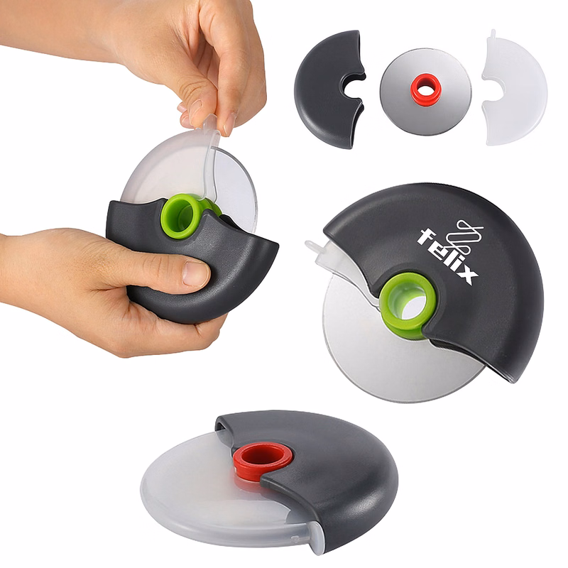 Stainless Steel Pizza Cutter With Wheel Slicer