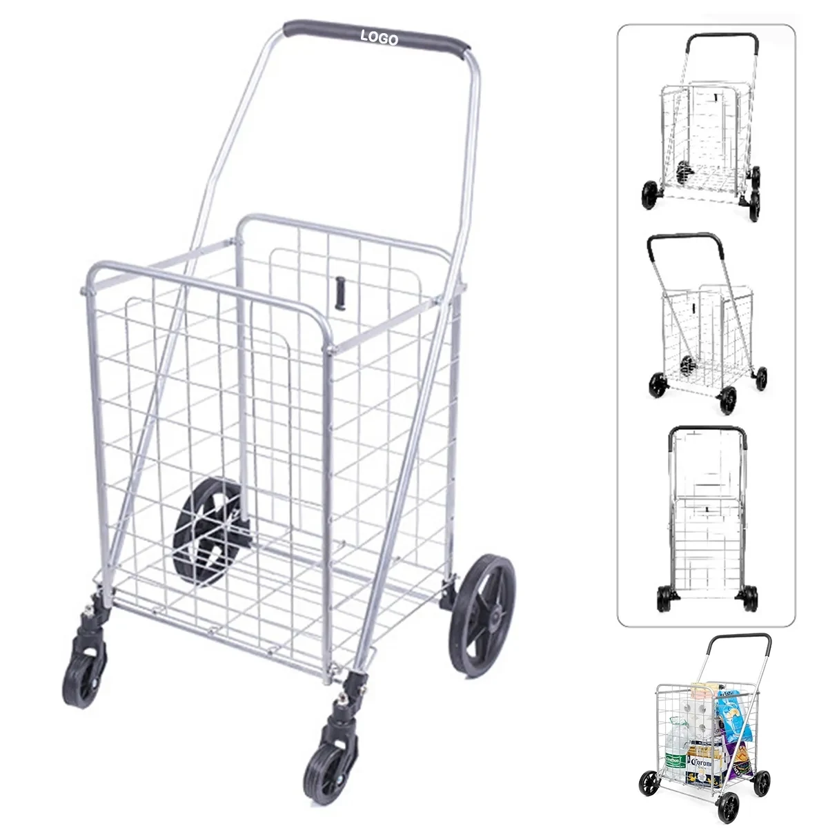 Utility Flat Folding Shopping Cart 1