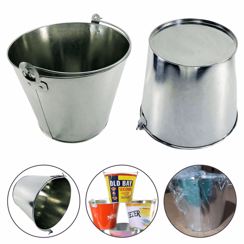 5 Liter Durable Food-Grade Galvanized Iron Ice Pail