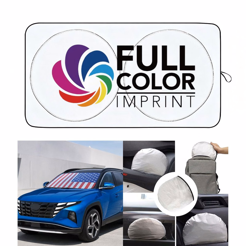 Reflective Double Loop Front Windshield Sunshade