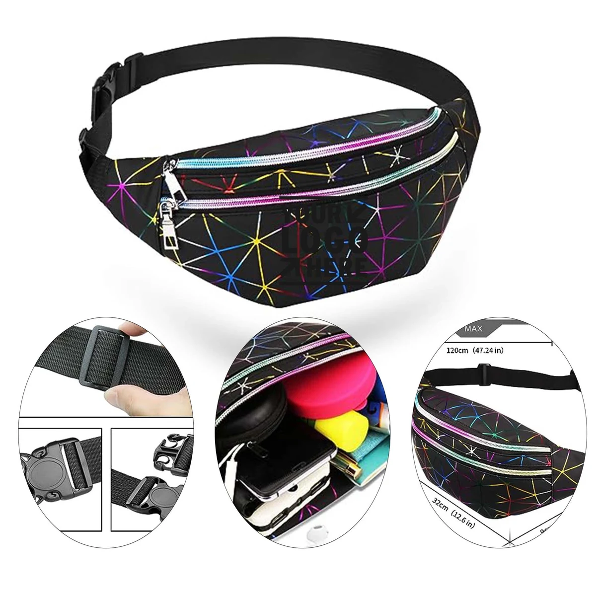 Men Women Adjustable Belt Travel Sports Running Crossbody Fanny Pack 1