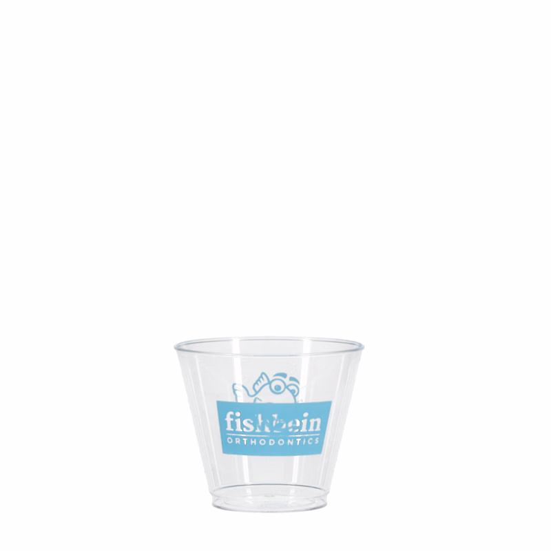 5 oz Hard Plastic Smooth Rocks Cup Clear Tradition Print