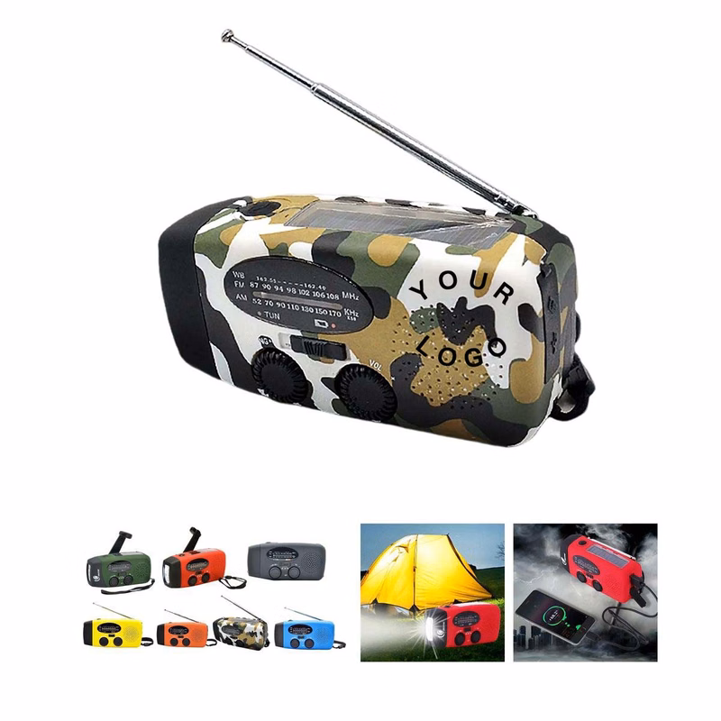 Solar and Hand Crank Emergency Radio with Flashlight