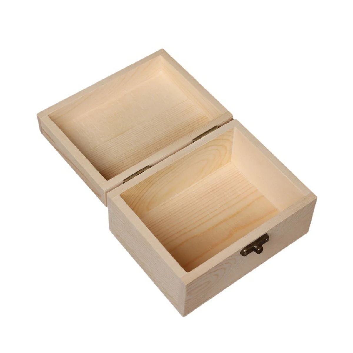 Wooden Box With Hinged Lid 1