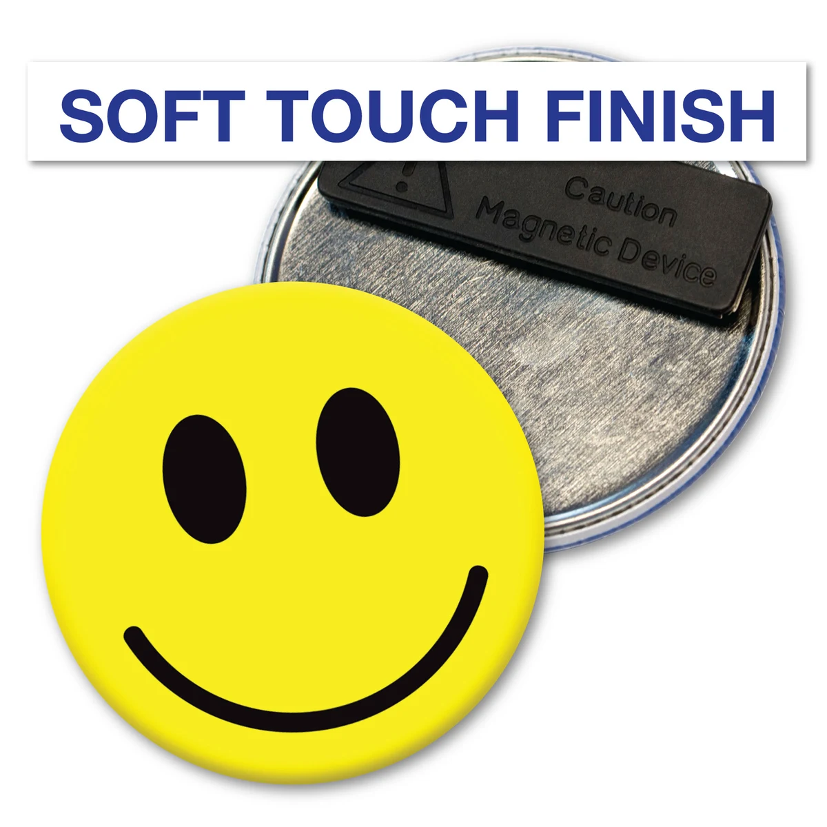 Soft Touch Circle Button - 2.25" - Badge Backing 1