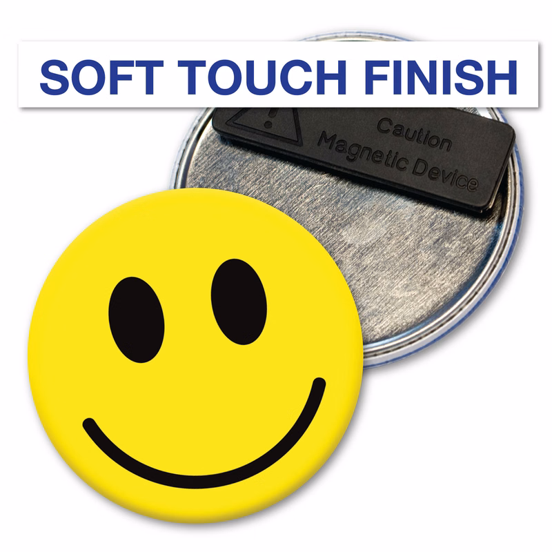 Soft Touch Circle Button - 2.25" - Badge Backing