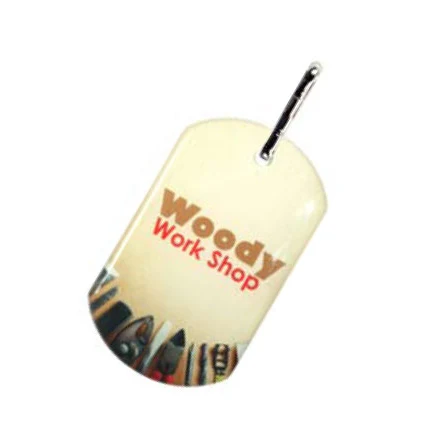 Dog Tag pendant on Zipper Pull (Single Sided) 1