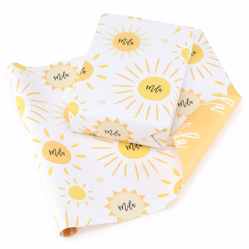 Sunshine Reversible Wrapping Paper (28"x20")