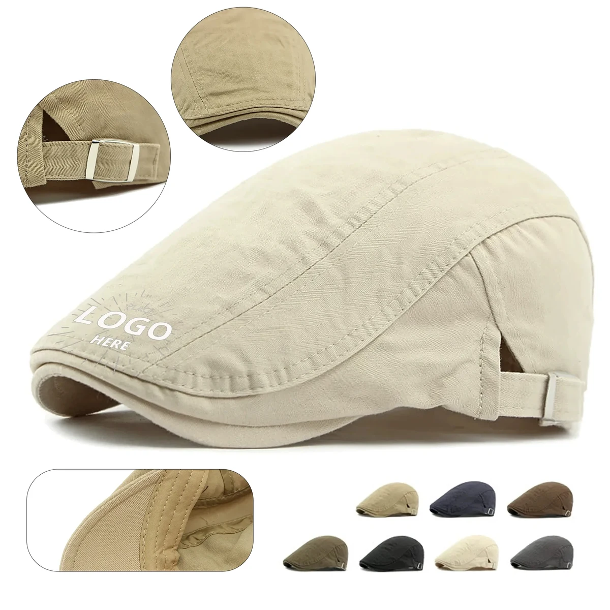 Cotton Flat Top Beret 1