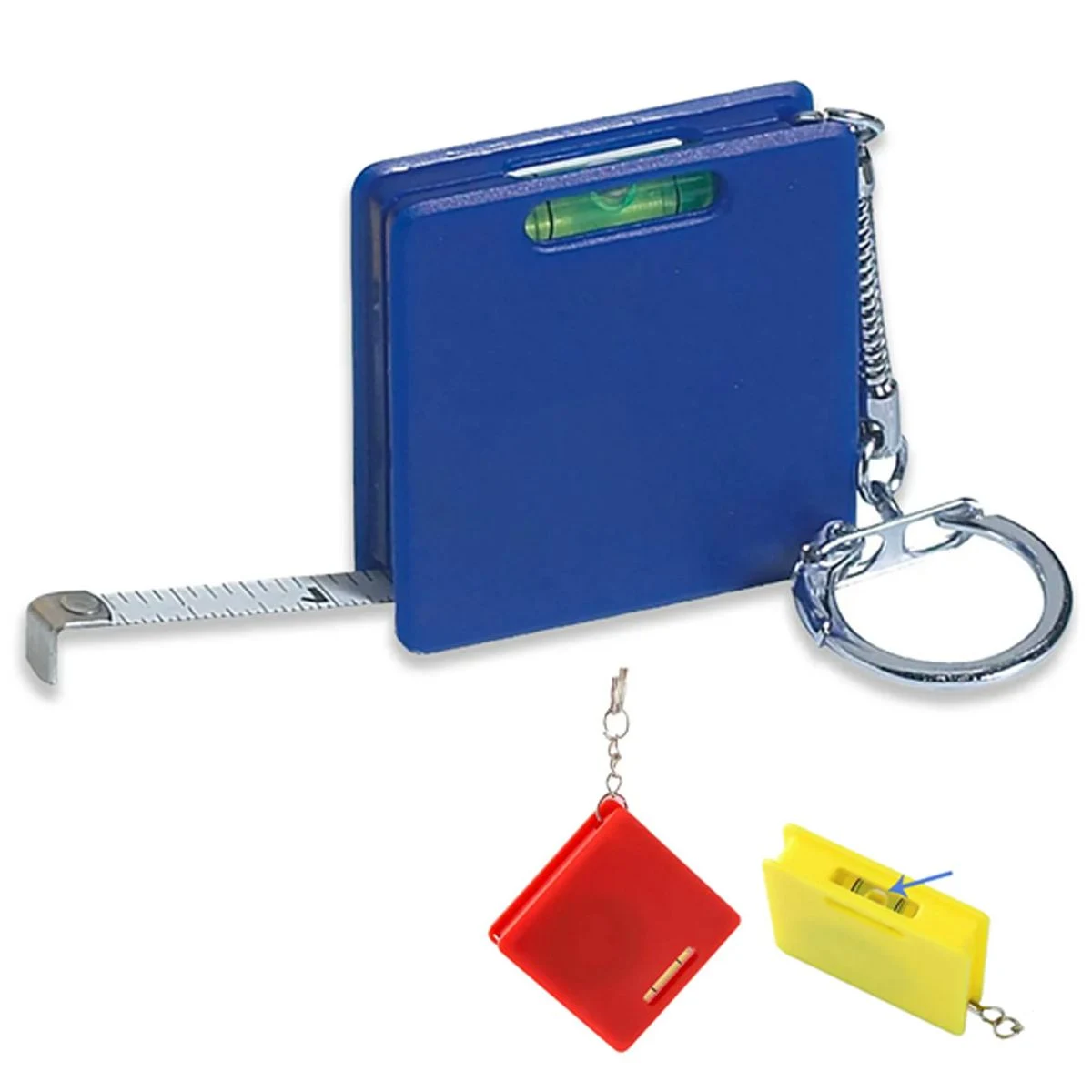 Mini Keychain Tape Measure with Bubble Level 1