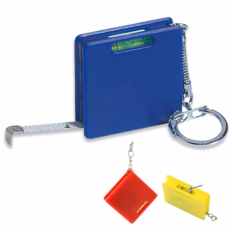Mini Keychain Tape Measure with Bubble Level