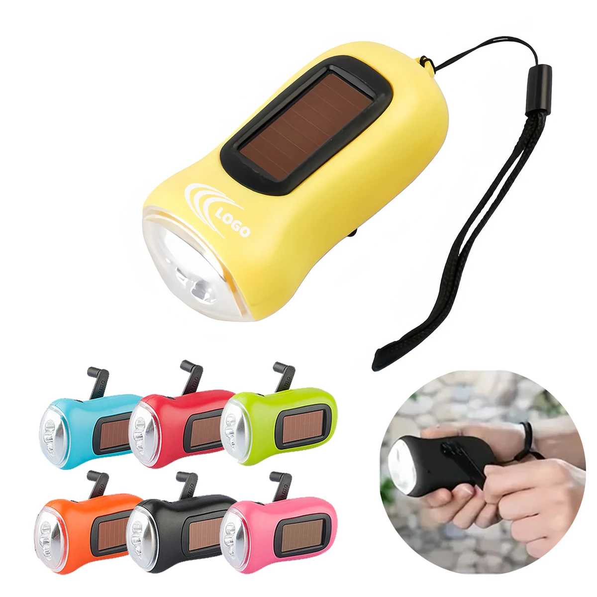 Hand Crank Emergency Camping Flashlight 1