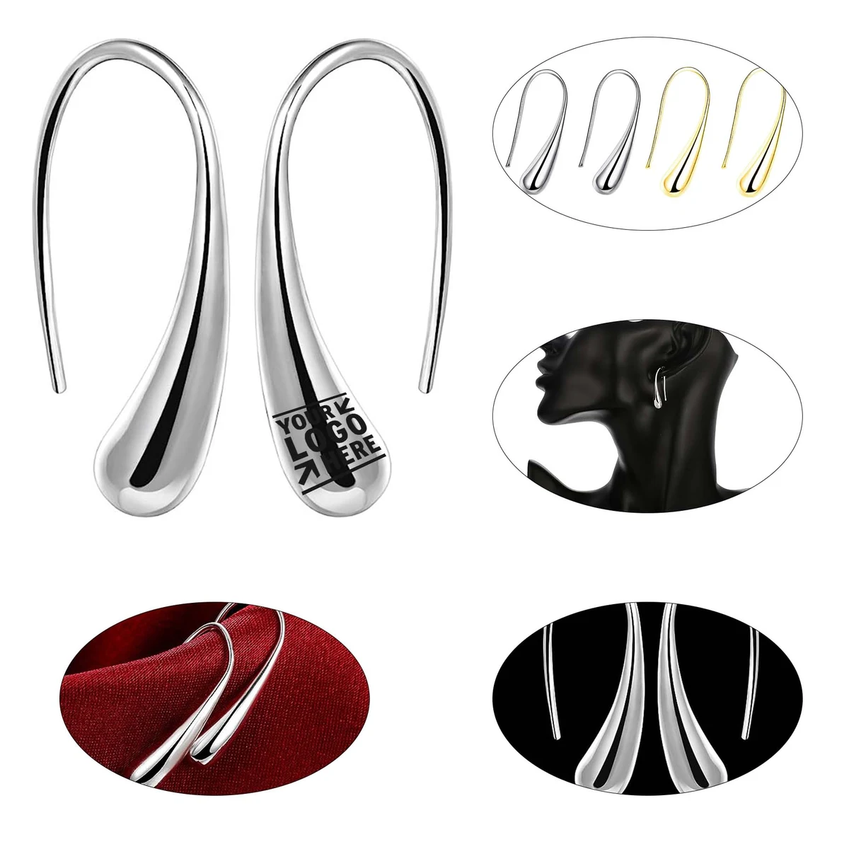 Fashion Classic Sterling Silver Thread Drop Earring 1
