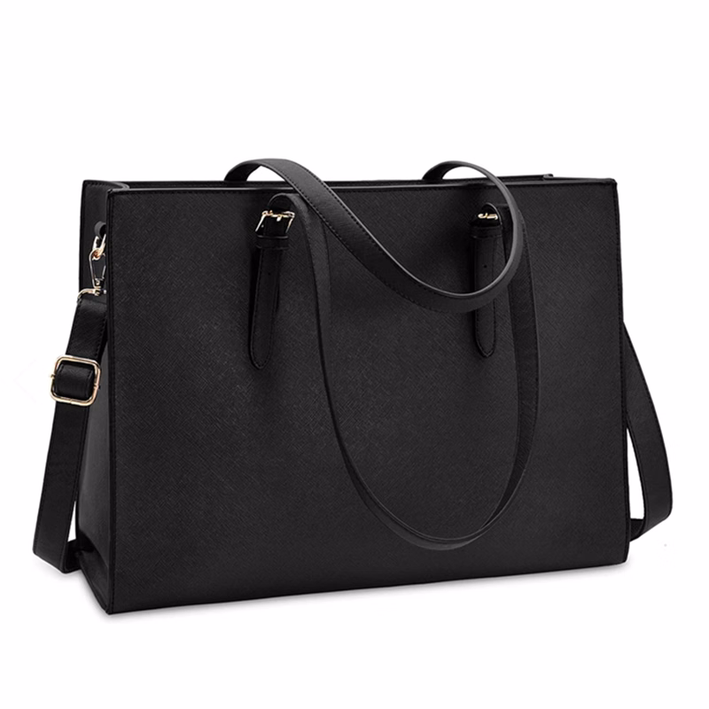 Laptop Bag For Women Leather 15.6 Inch Computer Tote Bag