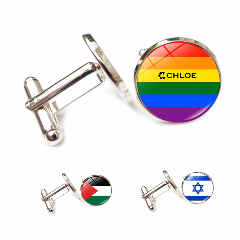National Flag Shirt Button