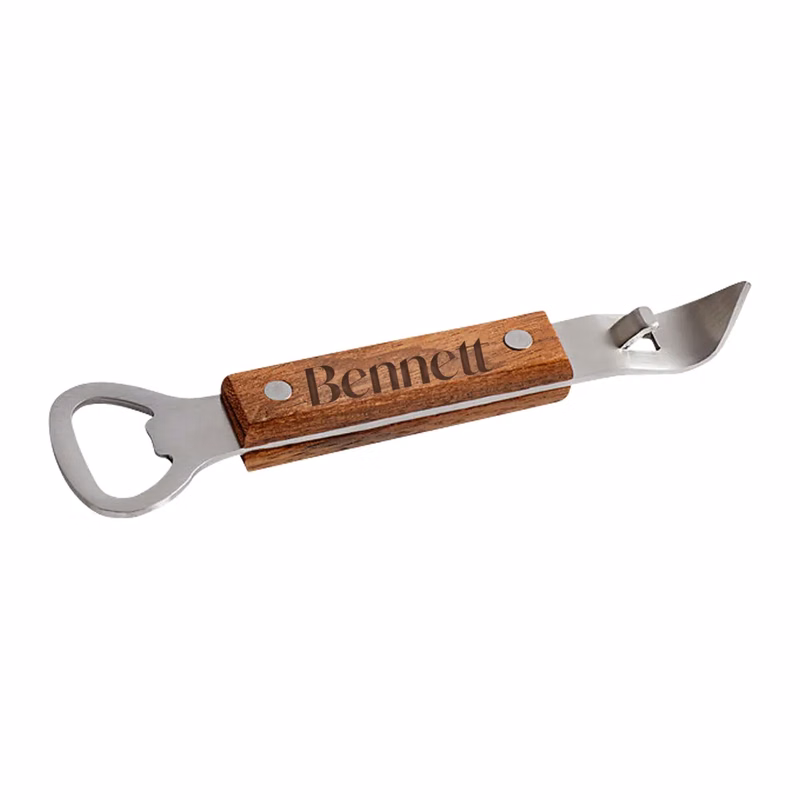 Dual-Ended Wood Bottle and Can Opener