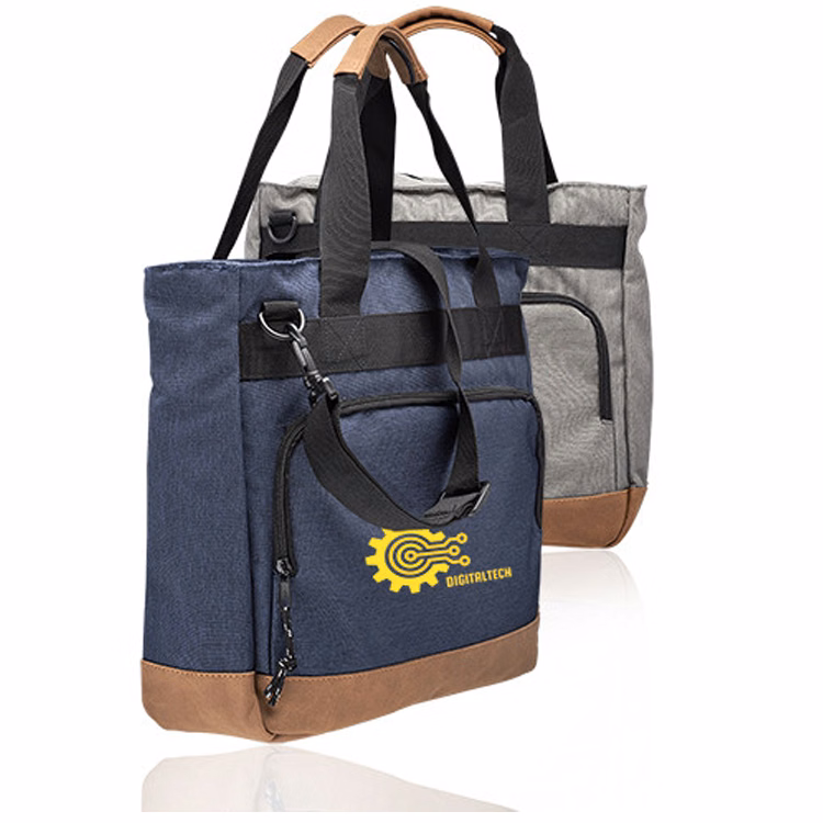 Lyon Two-Tone Polyester Messenger Bag