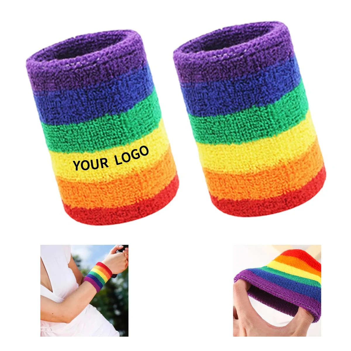 Elastic Wristband with Embroidered Logo 1