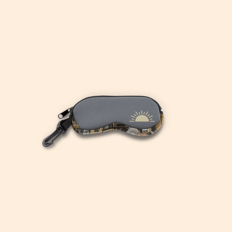 TRADEMARKED CAMO GUSSETED EYEGLASS CASE PKR - OILFIELD